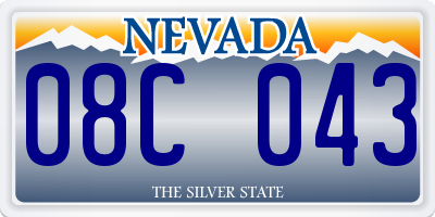 NV license plate 08C043