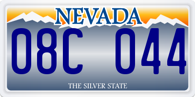 NV license plate 08C044