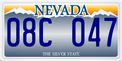 NV license plate 08C047