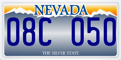 NV license plate 08C050