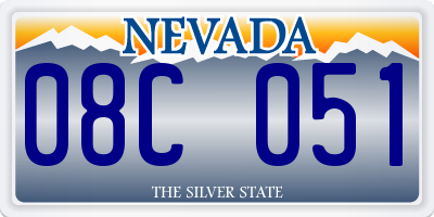 NV license plate 08C051