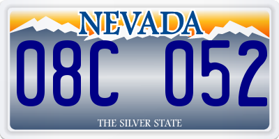 NV license plate 08C052