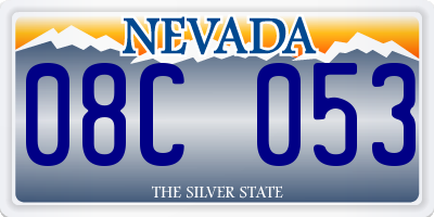 NV license plate 08C053