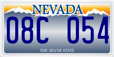 NV license plate 08C054