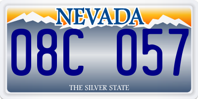 NV license plate 08C057