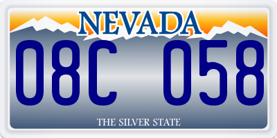 NV license plate 08C058