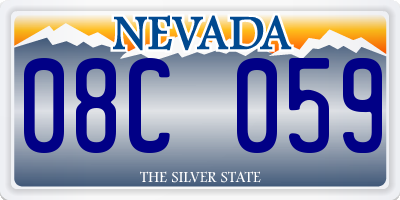 NV license plate 08C059