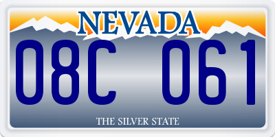 NV license plate 08C061