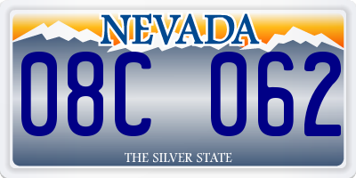NV license plate 08C062