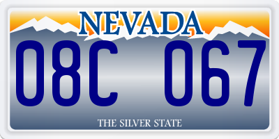 NV license plate 08C067