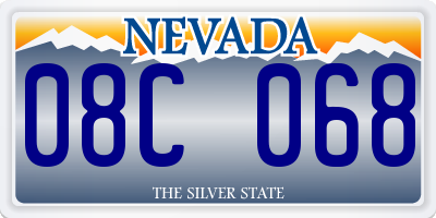 NV license plate 08C068