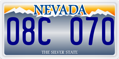 NV license plate 08C070