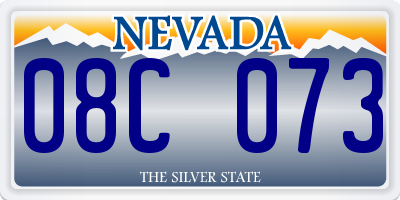 NV license plate 08C073