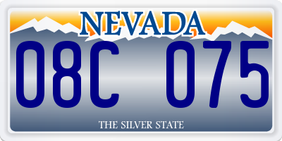 NV license plate 08C075
