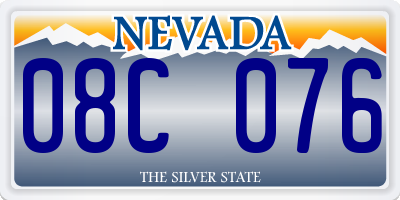 NV license plate 08C076