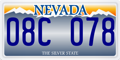 NV license plate 08C078