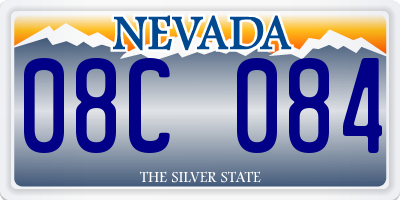 NV license plate 08C084