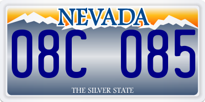 NV license plate 08C085