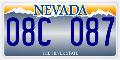 NV license plate 08C087