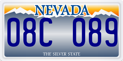 NV license plate 08C089