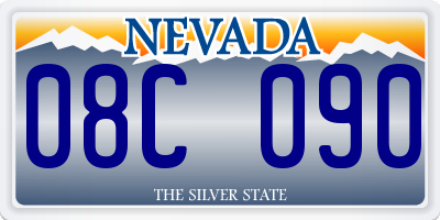 NV license plate 08C090