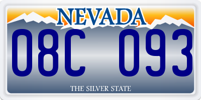 NV license plate 08C093