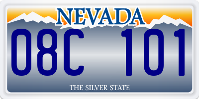 NV license plate 08C101