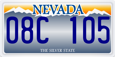 NV license plate 08C105