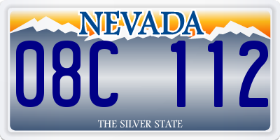 NV license plate 08C112