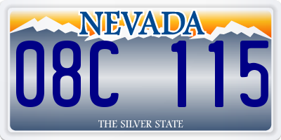 NV license plate 08C115