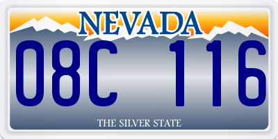 NV license plate 08C116