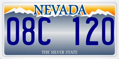 NV license plate 08C120