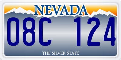 NV license plate 08C124