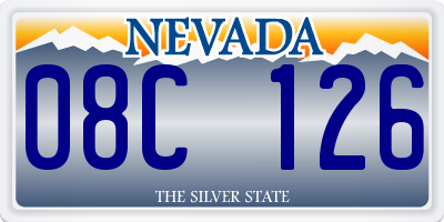 NV license plate 08C126