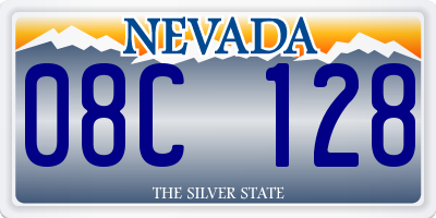 NV license plate 08C128