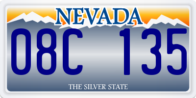 NV license plate 08C135