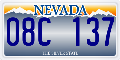 NV license plate 08C137
