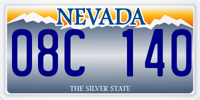 NV license plate 08C140