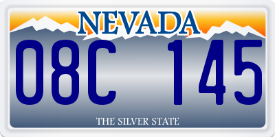 NV license plate 08C145