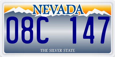 NV license plate 08C147