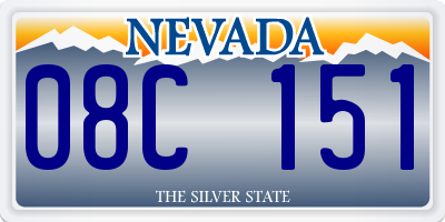 NV license plate 08C151