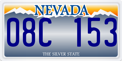 NV license plate 08C153