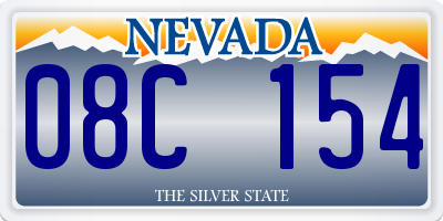 NV license plate 08C154