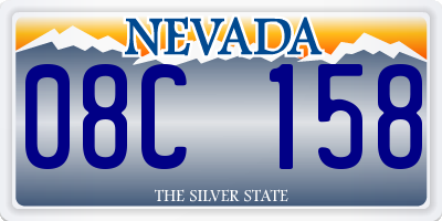NV license plate 08C158