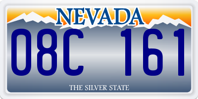 NV license plate 08C161