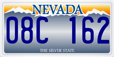NV license plate 08C162