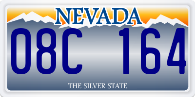 NV license plate 08C164