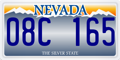 NV license plate 08C165