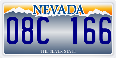 NV license plate 08C166
