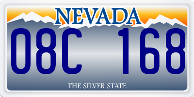 NV license plate 08C168